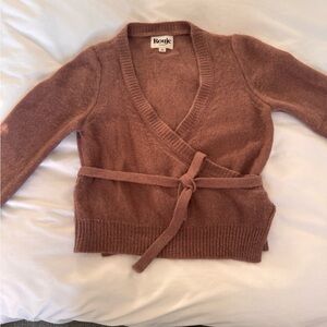 Rouje Women's Marty Angora Wrap Sweater - Dusty Rose